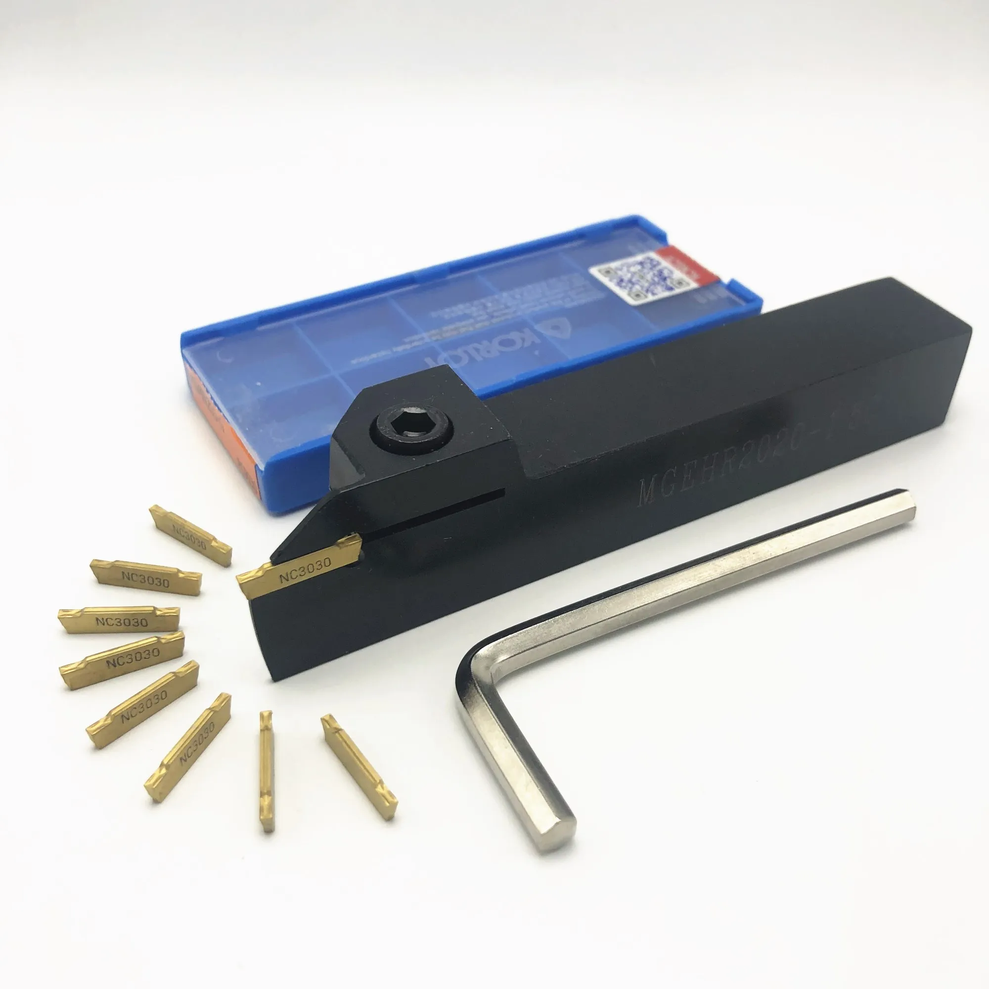 1PCS CNC slot cutter MGEHR/L 1010 1212 1616 2020 2525-1.5 outer diameter knife holder +10PCS korloy MGMN150-1.5mm slot blade
1PCS CNC slot cutter MGEHR/L 1010 1212 1616 2020 2525-1.5 outer diameter knife holder +10PCS korloy MGMN150-1.5mm slot blade
