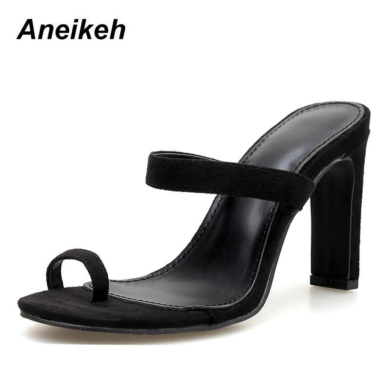 Aneikeh 2019 New Fashion Sexy Flock Women Shoes Sexy Thin High Heels Slippers Open Toe wear For Outside Black Brown Size4-9
Aneikeh 2019 New Fashion Sexy Flock Women Shoes Sexy Thin High Heels Slippers Open Toe wear For Outside Black Brown Size4-9