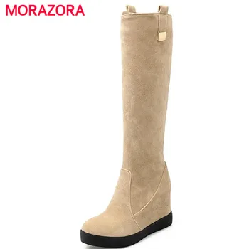 MORAZORA Solid three colors women shoes winter platform shoes knee high boots flock round toe metal decoration fashion boots
MORAZORA Solid three colors women shoes winter platform shoes knee high boots flock round toe metal decoration fashion boots