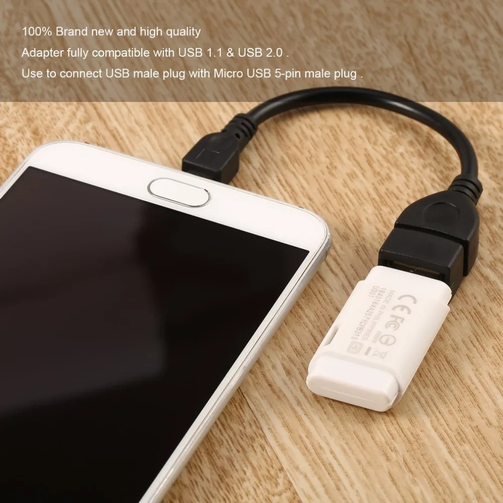 USB Female to Micro USB 5 Pin Male Adapter Host OTG Data Loader Charger Charging Cable USB OTG for Samsung
USB Female to Micro USB 5 Pin Male Adapter Host OTG Data Loader Charger Charging Cable USB OTG for Samsung