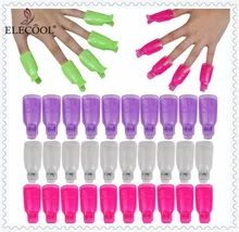 Elecool 10 шт. Гель-лак для ногтей для удаления обертывания пластиковый замачиваемый колпачок зажим УФ-Полировка маникюрные ногти художественн...(China)