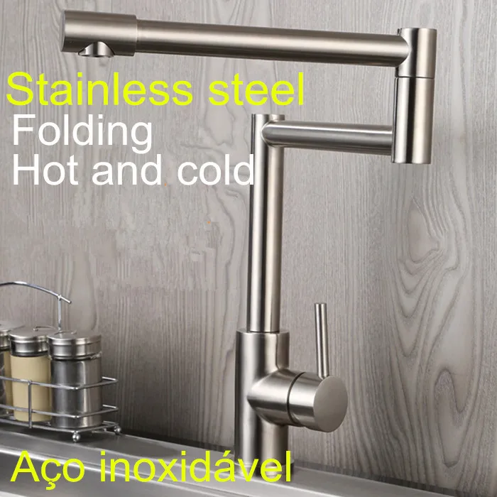 Folding Kitchen Sink Faucet Stainless Steel Basin Mixer Faucets Modern Hot and Cold Faucets
Folding Kitchen Sink Faucet Stainless Steel Basin Mixer Faucets Modern Hot and Cold Faucets