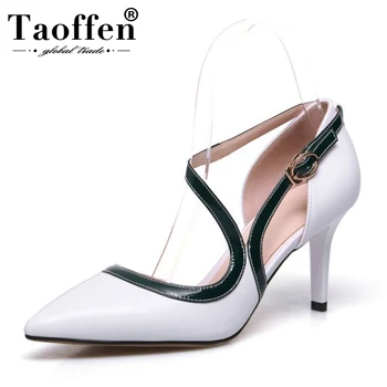 TAOFFEN Fashion Women Real Leather High Heel Sandals Pointed Toe Patchwork Back Strap Sandals Summer Party Shoes Lady Size 34-39
TAOFFEN Fashion Women Real Leather High Heel Sandals Pointed Toe Patchwork Back Strap Sandals Summer Party Shoes Lady Size 34-39