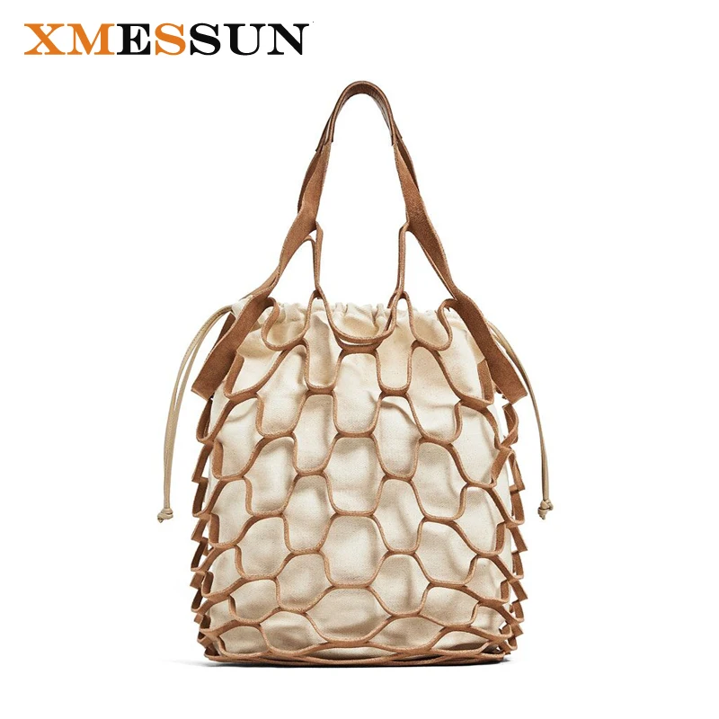 New Korean Ins Mesh Rope Net Bags Summer Beach Bags Cotton Hollow Out Basket Composite Bag Leisure Straw Bag for Girls Women
New Korean Ins Mesh Rope Net Bags Summer Beach Bags Cotton Hollow Out Basket Composite Bag Leisure Straw Bag for Girls Women