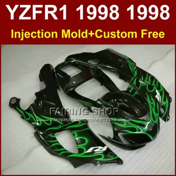 IF4F ABS plastic fairings kit for YAMAHA YZF R1 YZF1000 98 99 R1 burning green flame motorcycle fairings YZF R1 1998 1999 O45G
IF4F ABS plastic fairings kit for YAMAHA YZF R1 YZF1000 98 99 R1 burning green flame motorcycle fairings YZF R1 1998 1999 O45G