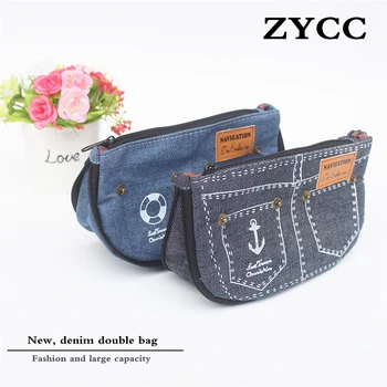 New style denim Pencil Bag Fashion double zip Pencil case Boys and girls gift Bag school stationery storage bag
New style denim Pencil Bag Fashion double zip Pencil case Boys and girls gift Bag school stationery storage bag