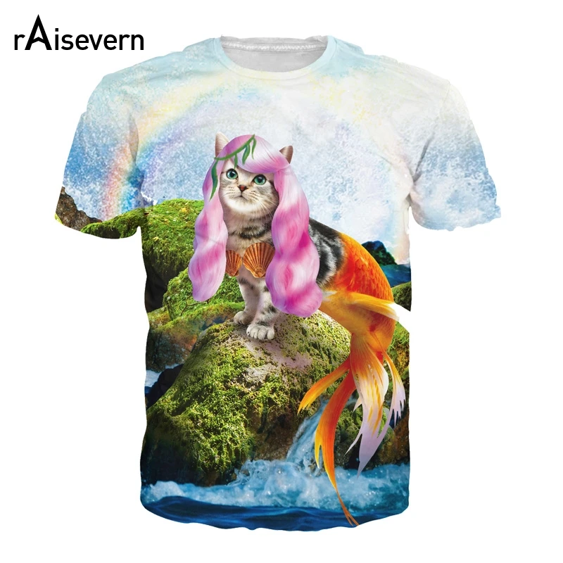 2019 New Funny Cat Mermaid Print Tee Shirt 3D T Shirt Kitten Princess Printed Men Women Harajuku Animal T-Shirts Dropship
2019 New Funny Cat Mermaid Print Tee Shirt 3D T Shirt Kitten Princess Printed Men Women Harajuku Animal T-Shirts Dropship