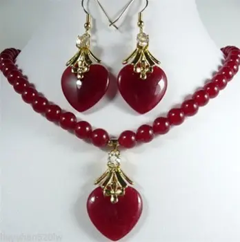 natural 8mm red necklace 17 "& heart love earrings pendant set Fine Plated Bridal wide watch wings queenLuxury Girls Wedding
natural 8mm red necklace 17 "& heart love earrings pendant set Fine Plated Bridal wide watch wings queenLuxury Girls Wedding