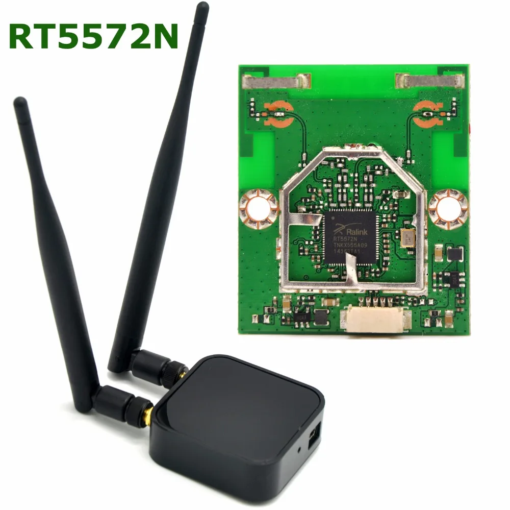 Двухдиапазонный беспроводной USB Wi Fi адаптер 802.11a/b/g/n 300 Мбит/с для Ralink RT5572 + 5dBi