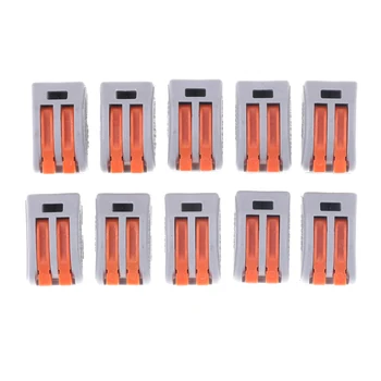 10pcs Universal Compact Fast Wire Wiring Connector 2 Pin Conectors Mini Wire Connector Conductors Terminal Block 32A
10pcs Universal Compact Fast Wire Wiring Connector 2 Pin Conectors Mini Wire Connector Conductors Terminal Block 32A