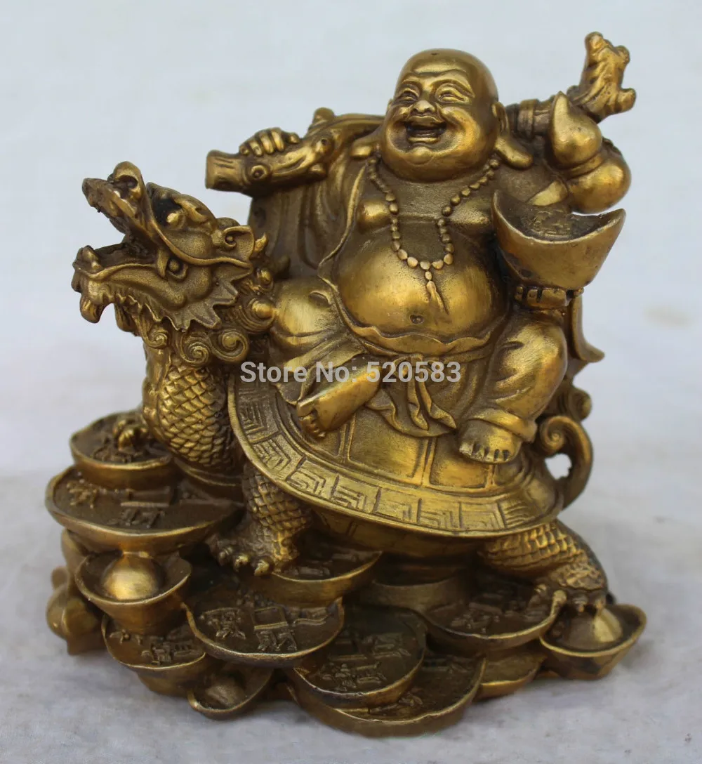 Chinese Bronze Wealth Money Happy Laugh Maitreya Buddha On Dragon Turtle Statue
Chinese Bronze Wealth Money Happy Laugh Maitreya Buddha On Dragon Turtle Statue