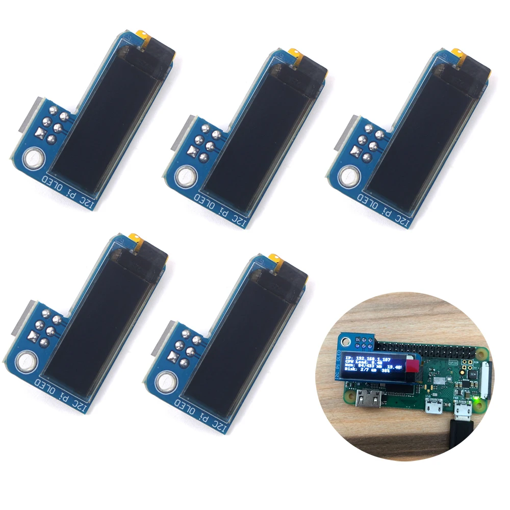 Монохромный экран IIC I2C 0 91x32 OLED 5 шт./лот PiOLED 128 дюйма для Raspberry Pi 3 Zero SSD1306 белый цвет В