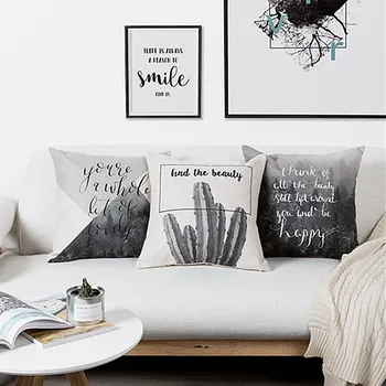 Drop Ship Black Grey Geometric Pillow Cover Cactus Cushion Cover Home Decor Pillowcase Decorative Throw Pillow Sham
Drop Ship Black Grey Geometric Pillow Cover Cactus Cushion Cover Home Decor Pillowcase Decorative Throw Pillow Sham