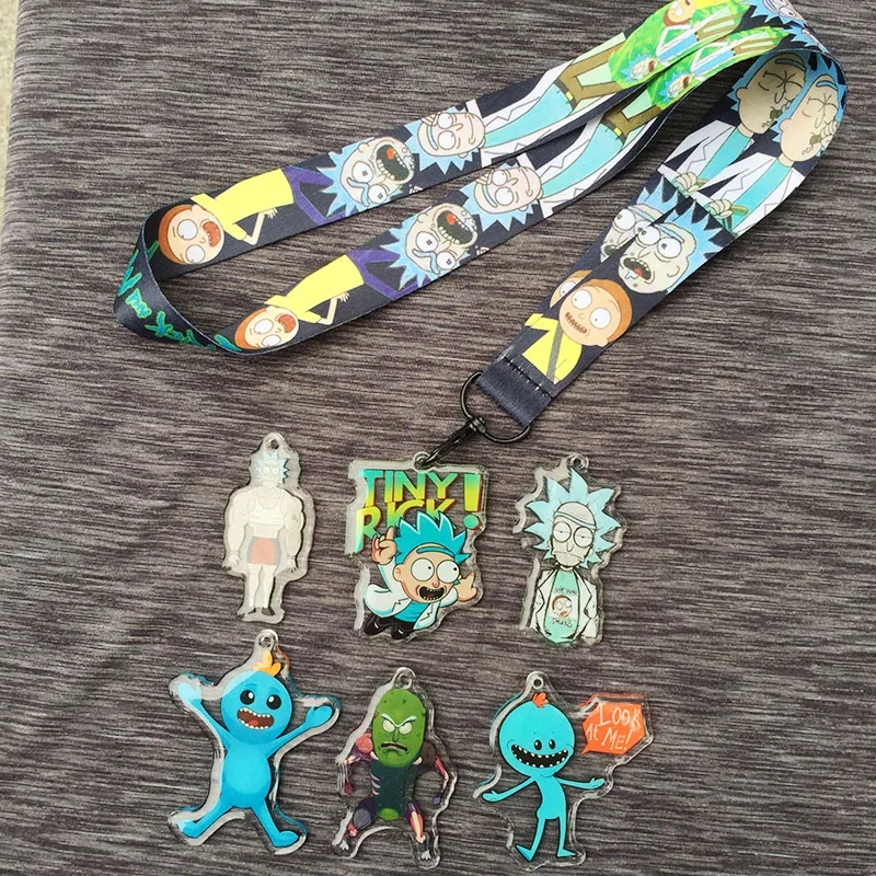 Rick and morty Pickle Rick Mr Meeseeks acrylic pandent key lanyard ID badge holder keychain Neck straps Cosplay
Rick and morty Pickle Rick Mr Meeseeks acrylic pandent key lanyard ID badge holder keychain Neck straps Cosplay