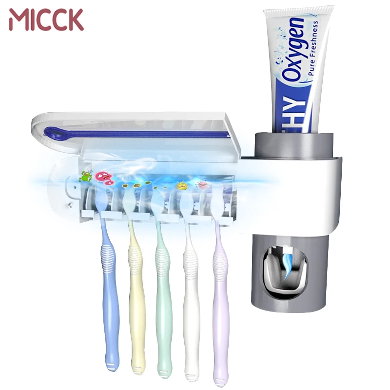 MICCK Automatic Toothpaste Squeezer Dispenser Intelligent Sterilizer UV Light Ultraviolet Toothbrush holder Bathroom set 3 in 1
MICCK Automatic Toothpaste Squeezer Dispenser Intelligent Sterilizer UV Light Ultraviolet Toothbrush holder Bathroom set 3 in 1