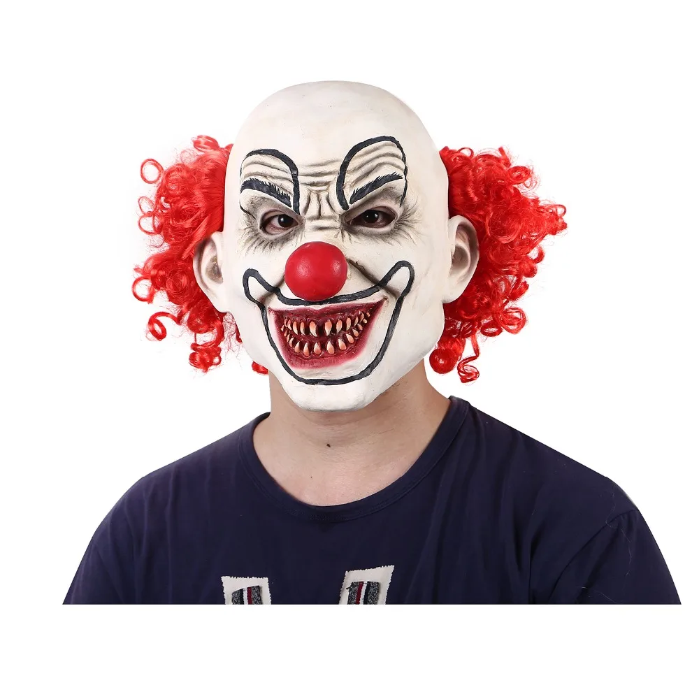 Halloween Scary Clown Costumes Mask With Red Hairs Adult Latex Masks Men's Mask Scary Red-Eyed Clown Pennywise Mask
Halloween Scary Clown Costumes Mask With Red Hairs Adult Latex Masks Men's Mask Scary Red-Eyed Clown Pennywise Mask