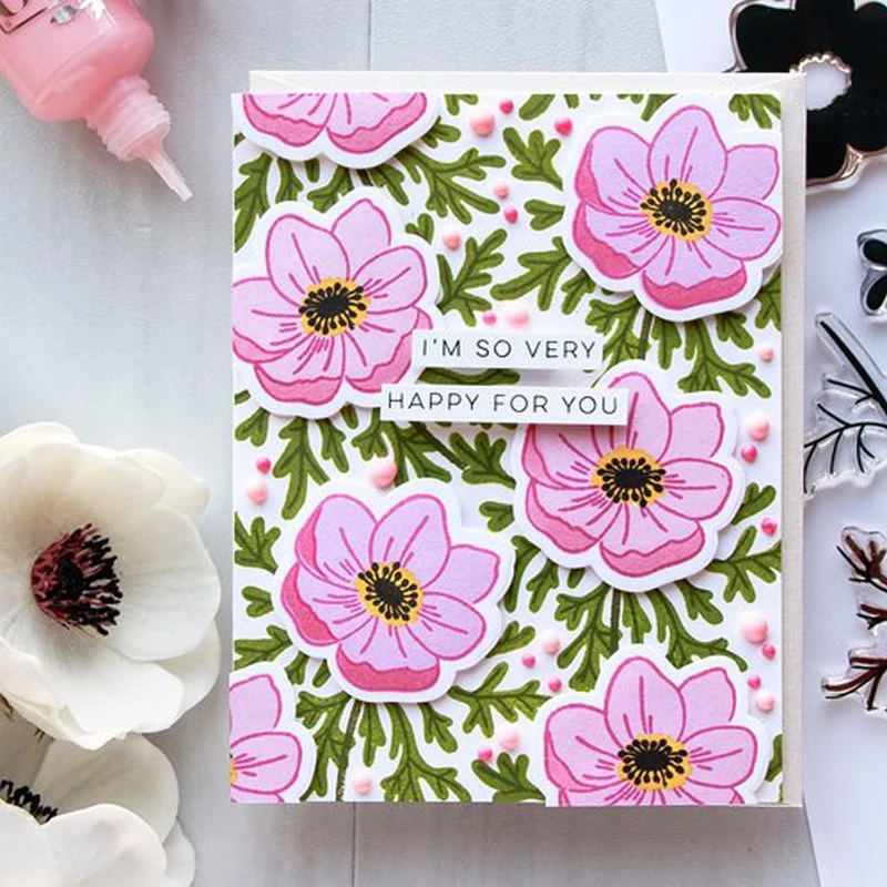 Anemone Layering Flowers Transparent Clear Silicone Stamp/Seal for DIY Scrapbooking/Photo Album Decorative Cards Making 6X8inch
Anemone Layering Flowers Transparent Clear Silicone Stamp/Seal for DIY Scrapbooking/Photo Album Decorative Cards Making 6X8inch