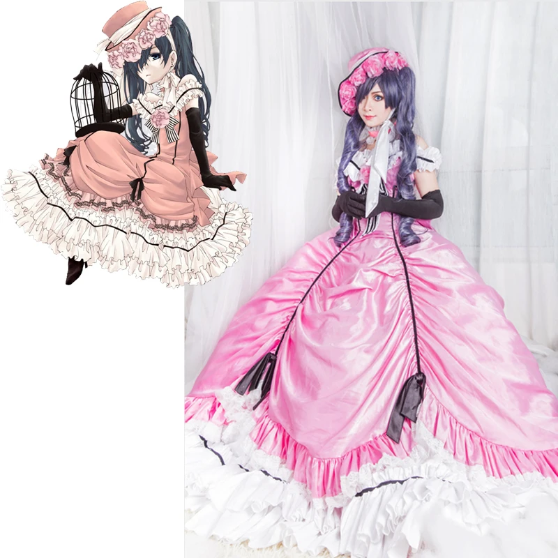 Black Butler Cosplay Costume Ciel Phantomhive Dress Off Shoulder Shothern Belle Ball Gown PINK
Black Butler Cosplay Costume Ciel Phantomhive Dress Off Shoulder Shothern Belle Ball Gown PINK