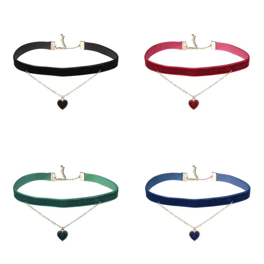 1 PC NEW 2019 Fashion Heart Pendant Necklace for Women Fashion Velvet Collar Choker Necklaces Charms Jewelry brincos Wholesale
1 PC NEW 2019 Fashion Heart Pendant Necklace for Women Fashion Velvet Collar Choker Necklaces Charms Jewelry brincos Wholesale