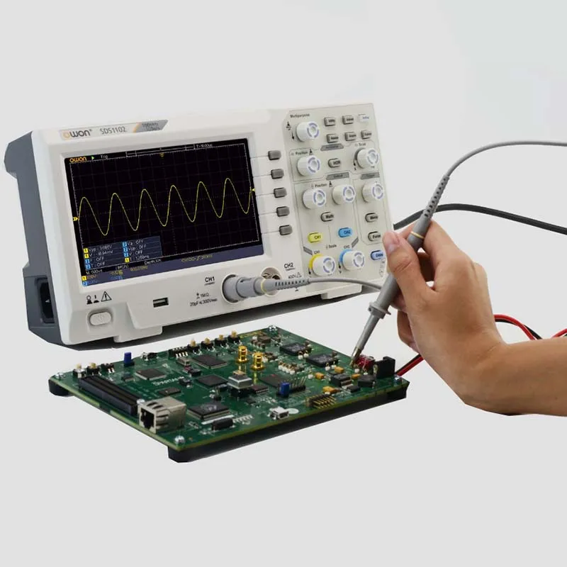 OWON Oscilloscope Multi-version 2 Channel Digital 100MHZ Bandwidth 1GS/s Oscilloscope High Accuracy SDS1102
OWON Oscilloscope Multi-version 2 Channel Digital 100MHZ Bandwidth 1GS/s Oscilloscope High Accuracy SDS1102