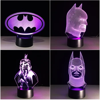 Chaohui New Marvel Hero Batman Mask Logo 3D LED Lamp Visual Toch Cool Figure Children Toys Table Night Light Luminaria Kid Gift
Chaohui New Marvel Hero Batman Mask Logo 3D LED Lamp Visual Toch Cool Figure Children Toys Table Night Light Luminaria Kid Gift