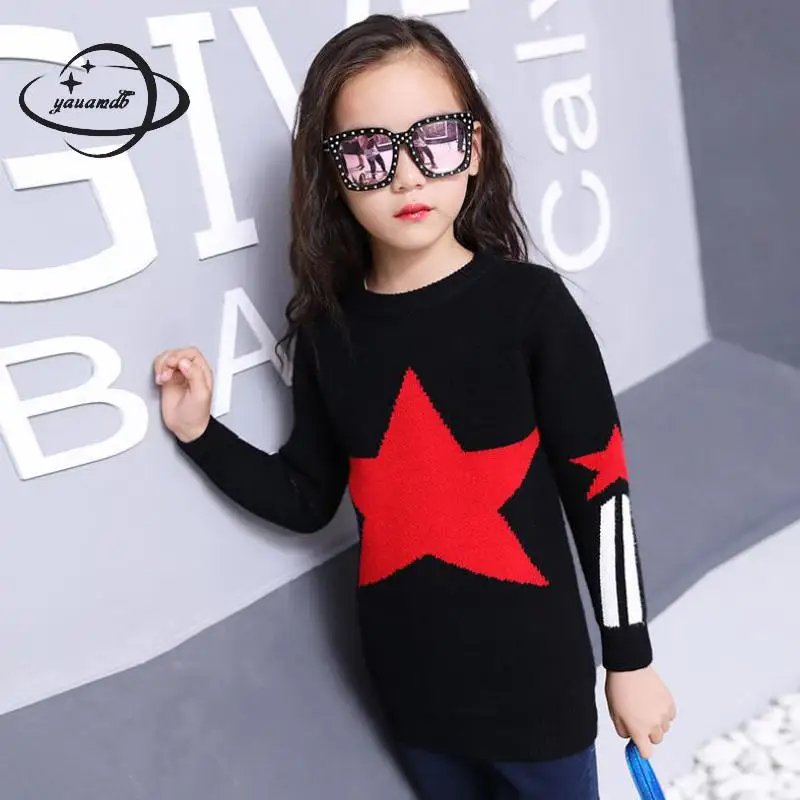 YAUAMDB kid sweater 2017 autumn winter girls 5-15Y cotton children o-neck pullover star long clothing casual warm clothes y50
YAUAMDB kid sweater 2017 autumn winter girls 5-15Y cotton children o-neck pullover star long clothing casual warm clothes y50