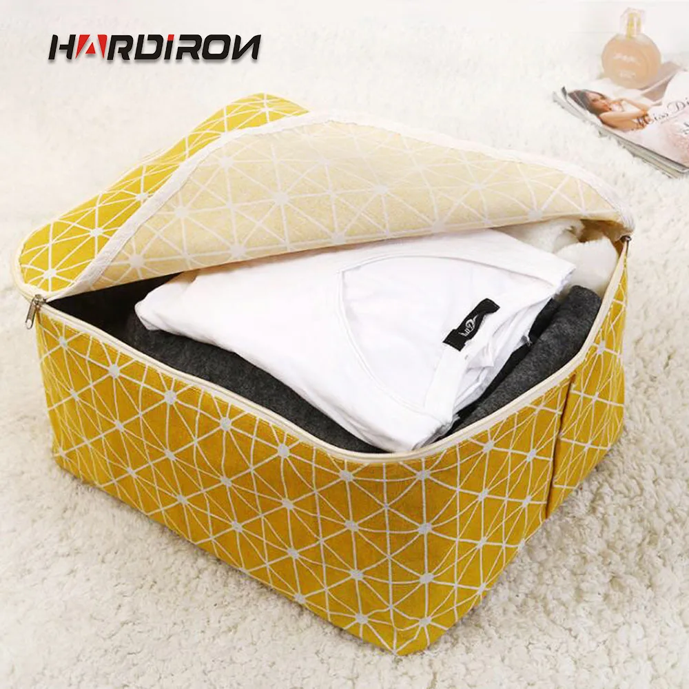 HARDIRON Creative Collapsible Fabric Organizer Bag Cotton Clothing Quilt Finishing Storage Portable Zipper Dust Bag
HARDIRON Creative Collapsible Fabric Organizer Bag Cotton Clothing Quilt Finishing Storage Portable Zipper Dust Bag