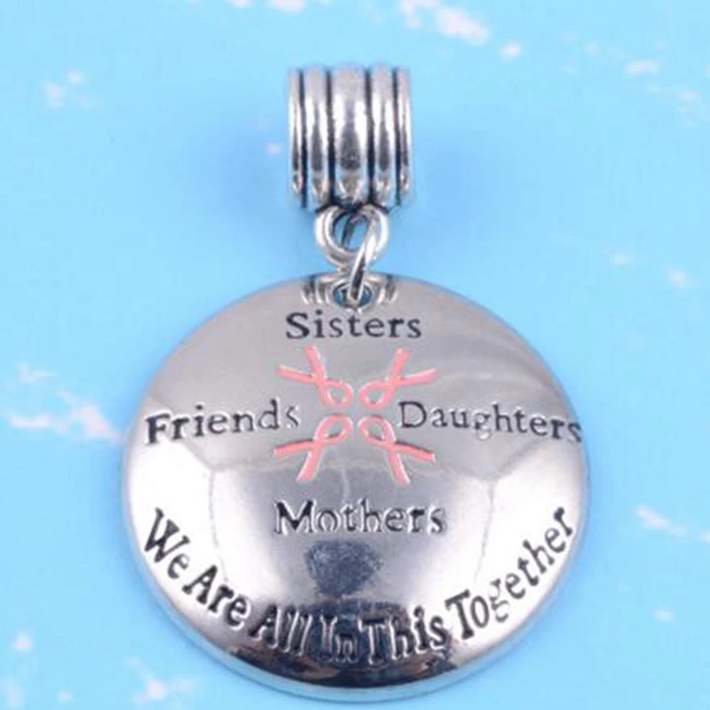 Antique Silver Plated Breast Cancer Awareness Ribbon Survive Charms Dangle Beads fit Bracelet Survivor Jewelry
Antique Silver Plated Breast Cancer Awareness Ribbon Survive Charms Dangle Beads fit Bracelet Survivor Jewelry