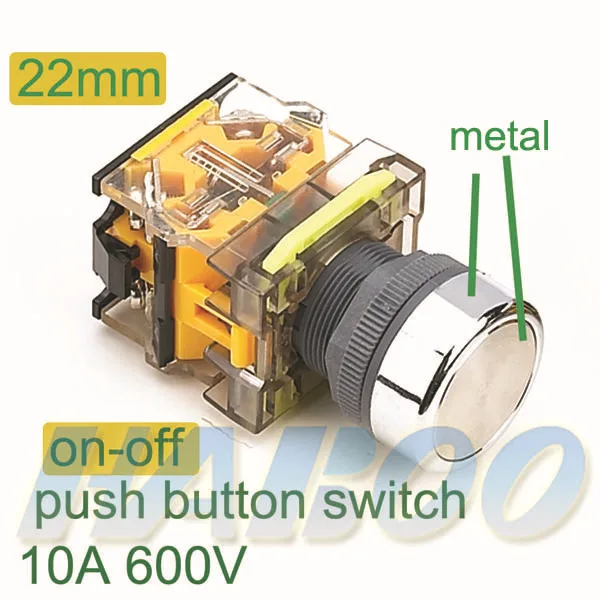5pcs/lot 22mm round head push button switch lock stainless steal head switch on-off push button switch 10A 600V
5pcs/lot 22mm round head push button switch lock stainless steal head switch on-off push button switch 10A 600V