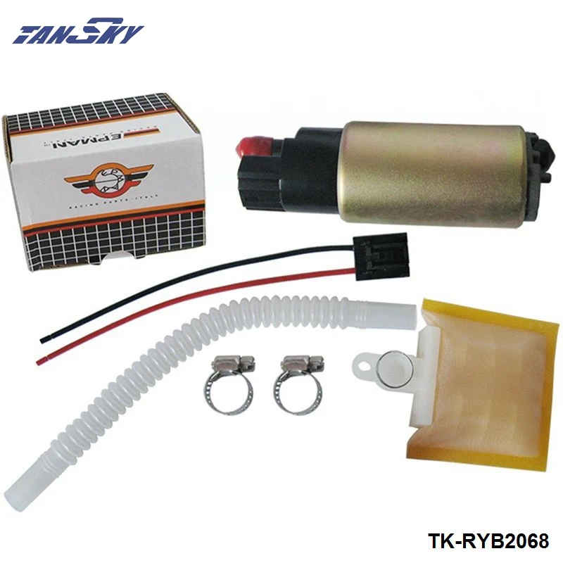 TANSKY - ELECTRIC FUEL PUMP WITH INSTALL KIT For Airtex E2068, Universal electric Fuel Pump 115Lph @40Psi for TOYOTA TK-RYB2068