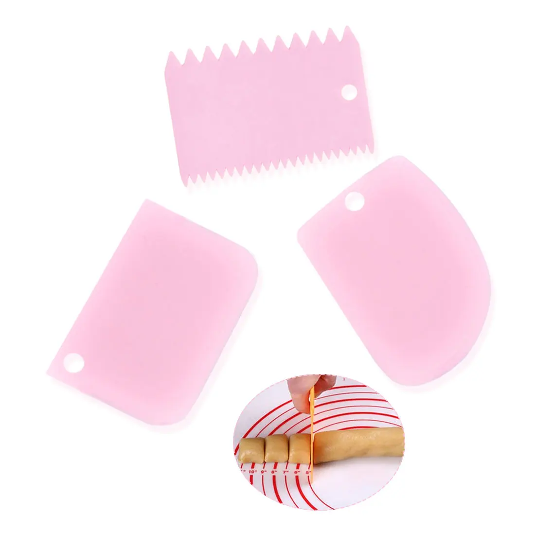 3pcs Plastic Cake Decorating Tools Dough Icing Scrappers Cutters Kitchen Accessories Cake Edge Decorating Tool Smoother Set
3pcs Plastic Cake Decorating Tools Dough Icing Scrappers Cutters Kitchen Accessories Cake Edge Decorating Tool Smoother Set