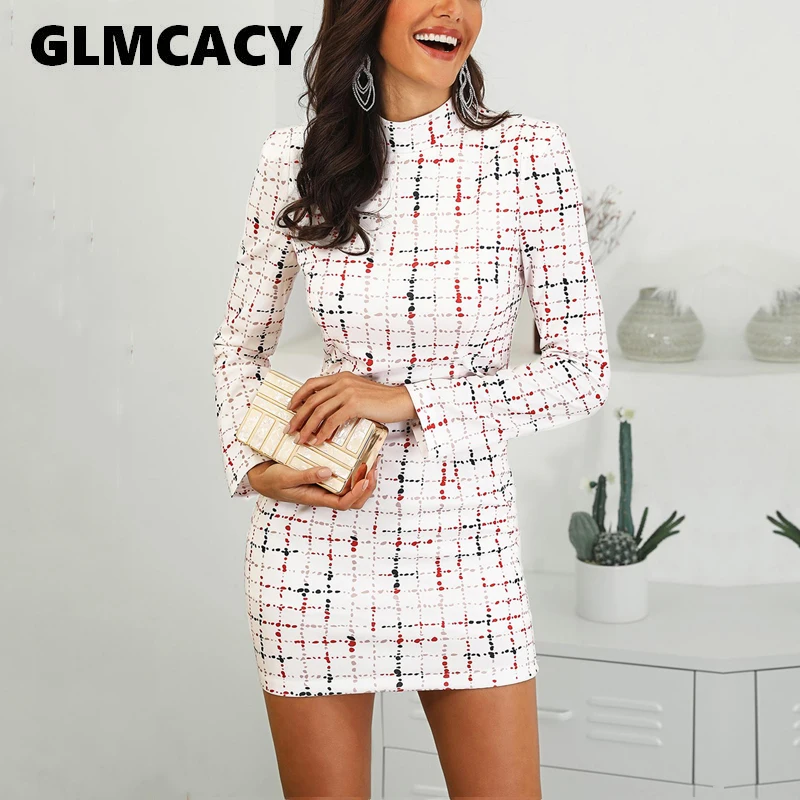 Women Plaid Print Work Dress Ladies Casual Long Sleeve Cowl Neck Dresses Female Mini Pencil Bodycon Dress Spring
Women Plaid Print Work Dress Ladies Casual Long Sleeve Cowl Neck Dresses Female Mini Pencil Bodycon Dress Spring