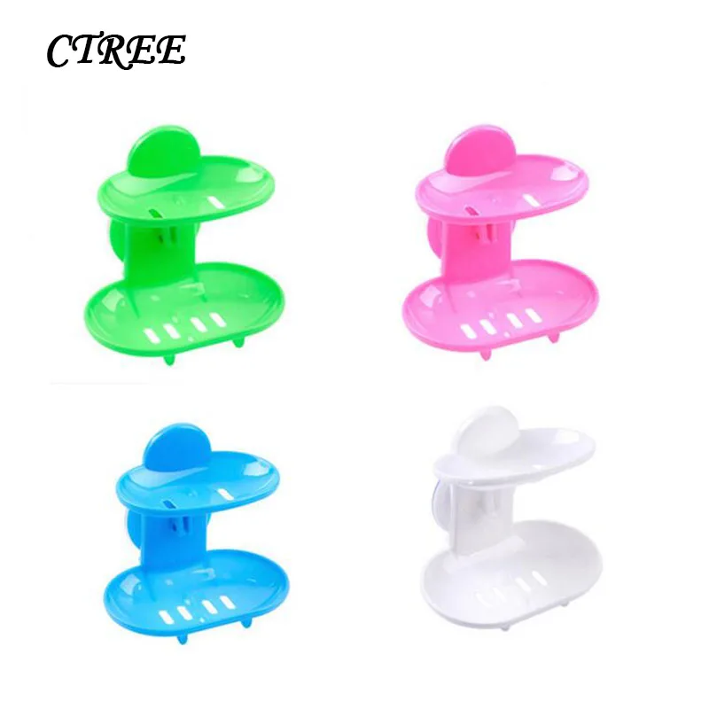 CTREE 1Pcs Two Layer Suction Soap Holder Soap Dish Storage Basket Water Seeping Soap Box Stand Holder Bathroom Accessories C125
CTREE 1Pcs Two Layer Suction Soap Holder Soap Dish Storage Basket Water Seeping Soap Box Stand Holder Bathroom Accessories C125