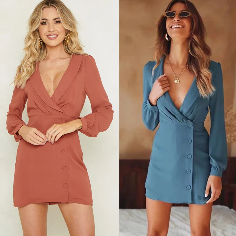 Wonder Vintage Single Breasted Mini Dress Long Sleeve Female Bodycon Dress Button Party Dress Elegant Office Lady Dress 2019 new
Wonder Vintage Single Breasted Mini Dress Long Sleeve Female Bodycon Dress Button Party Dress Elegant Office Lady Dress 2019 new