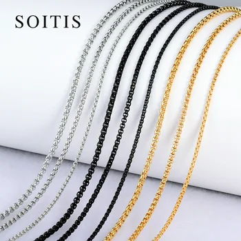 SOITIS Top Quality Stainless Steel 2MM 2.5MM 3MM Square Pearl Chain Necklace Fashion Jewelry for Men and Women Chains
SOITIS Top Quality Stainless Steel 2MM 2.5MM 3MM Square Pearl Chain Necklace Fashion Jewelry for Men and Women Chains