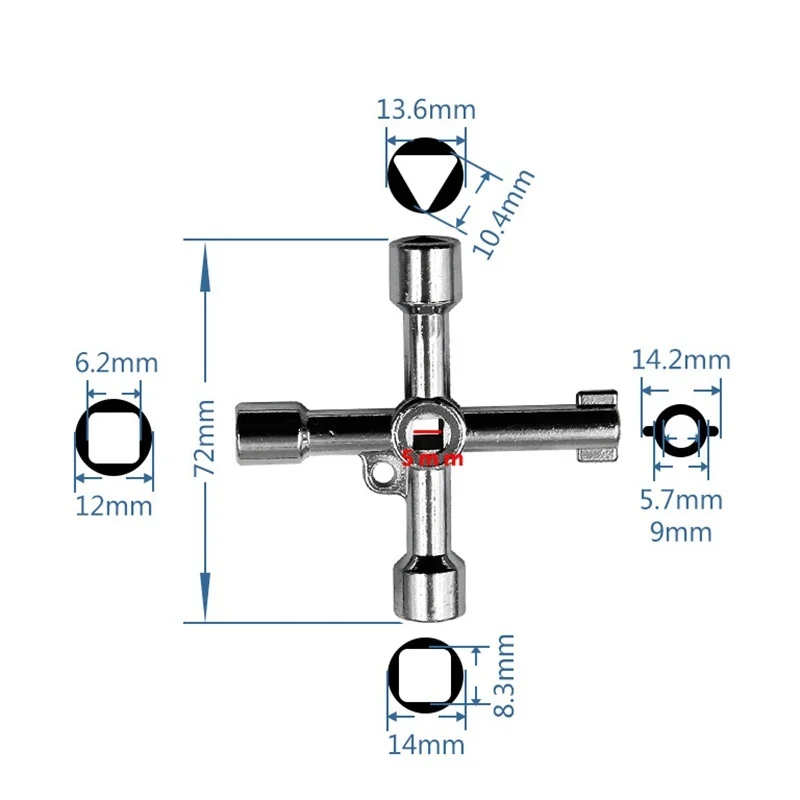 Universal Cross Key Triangle Key for Train Electrical Elevator Cabinet Valve Alloy Triangle Square
Universal Cross Key Triangle Key for Train Electrical Elevator Cabinet Valve Alloy Triangle Square