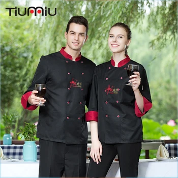 Embroidery Stand Collar Chinese Restaurant Kitchen Chef Coat Long Sleeve Double-breasted Work Wear Chef Jacket & Apron Wholesale
Embroidery Stand Collar Chinese Restaurant Kitchen Chef Coat Long Sleeve Double-breasted Work Wear Chef Jacket & Apron Wholesale