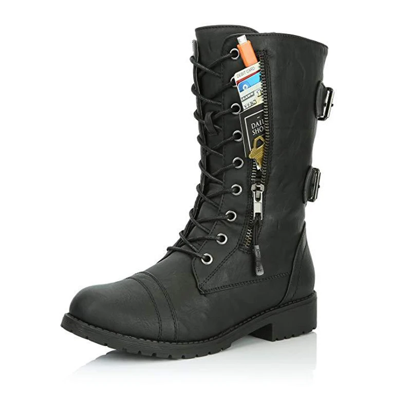 Basic Plus Size 35-43 Women Mid-Calf Boots Round Toe Zip Platform Decor Female Shoes Fur Plush Insole Winter Martin Boots Women
Basic Plus Size 35-43 Women Mid-Calf Boots Round Toe Zip Platform Decor Female Shoes Fur Plush Insole Winter Martin Boots Women