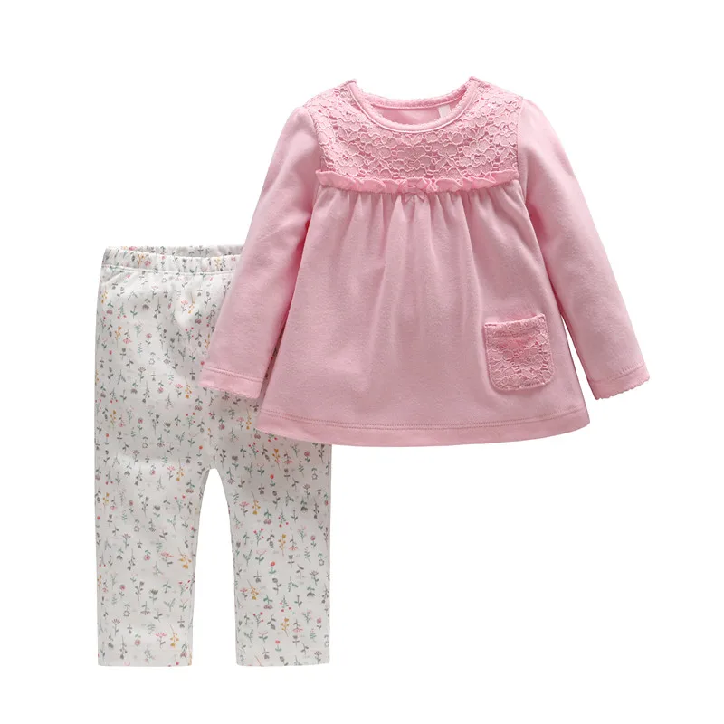 Vlinder Baby Girls Clothes set Spring Autumn Long Sleeves Lace Pocket T Shirt Floral Trousers 2pcs Cotton Sweet Infant Sets
Vlinder Baby Girls Clothes set Spring Autumn Long Sleeves Lace Pocket T Shirt Floral Trousers 2pcs Cotton Sweet Infant Sets