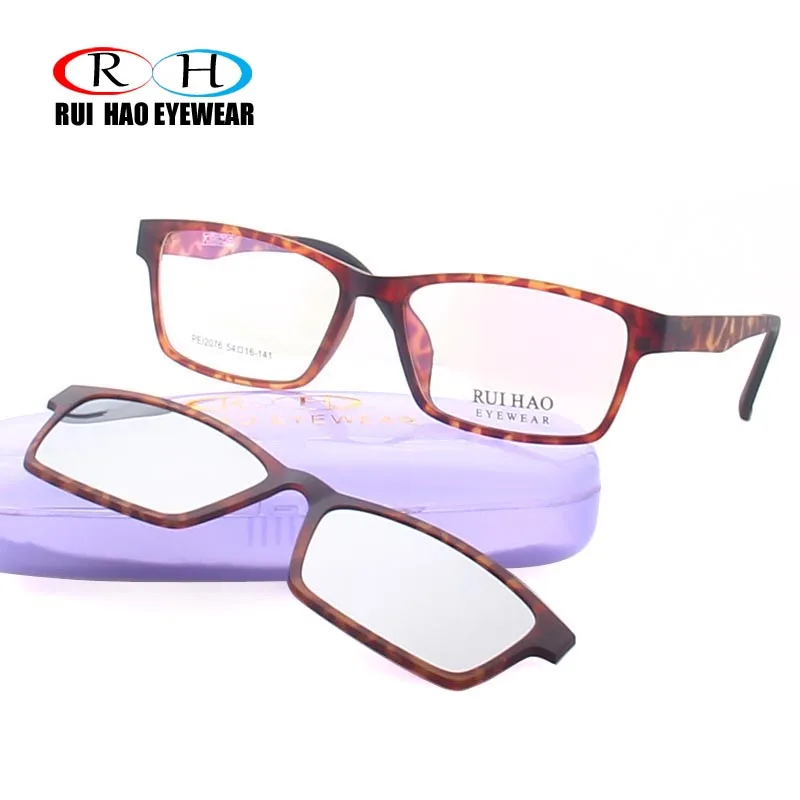 Leopard Eyeglasses Frame Men Optical Prescription Glasses Frames With Polarized Clip on Sunglasses Rui Hao Eyewear Brand
Leopard Eyeglasses Frame Men Optical Prescription Glasses Frames With Polarized Clip on Sunglasses Rui Hao Eyewear Brand