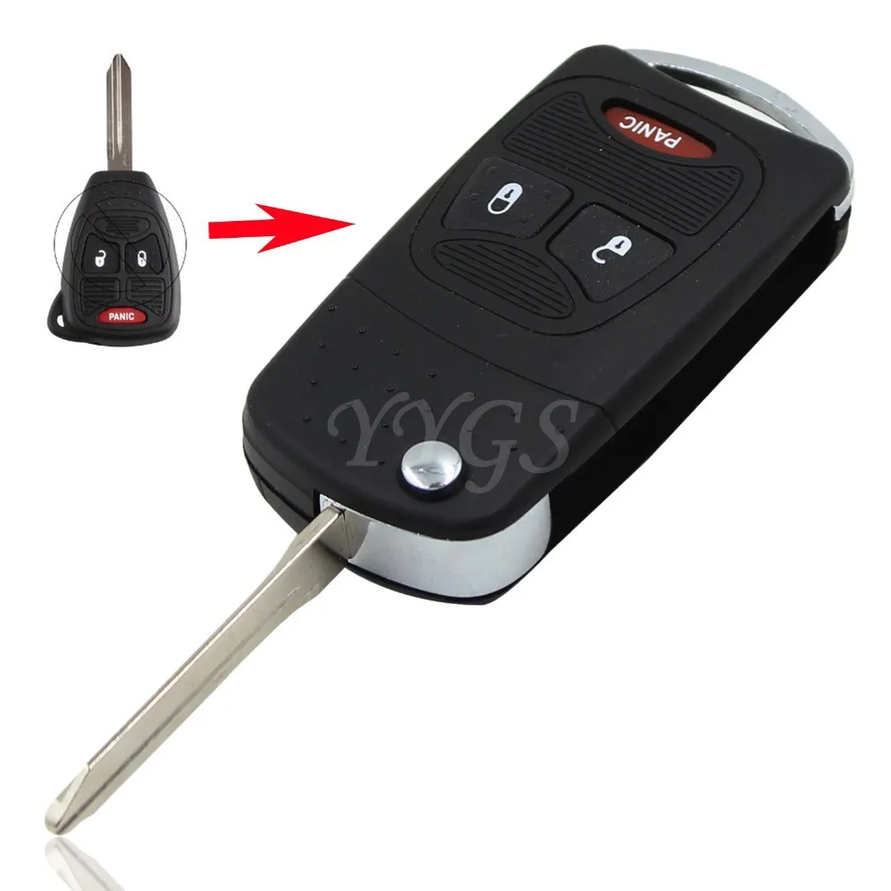 New 2 + 1Panic 3 Button Keyless Folding Flip Key Shell Fob Case For Chrysler Jeep Dodge Ram 1500 Caliber Nitro Ram 2500 3500
New 2 + 1Panic 3 Button Keyless Folding Flip Key Shell Fob Case For Chrysler Jeep Dodge Ram 1500 Caliber Nitro Ram 2500 3500
