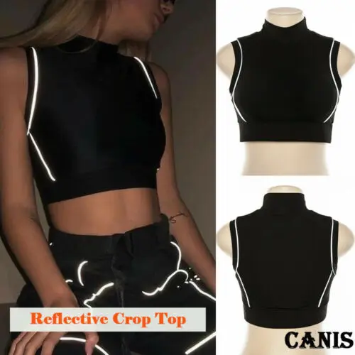 2019 Sexy Reflective Tank Top Ladies Girl Crop Top Camis Women Bralette Shirt Party Summer Clubwear Clothing
2019 Sexy Reflective Tank Top Ladies Girl Crop Top Camis Women Bralette Shirt Party Summer Clubwear Clothing