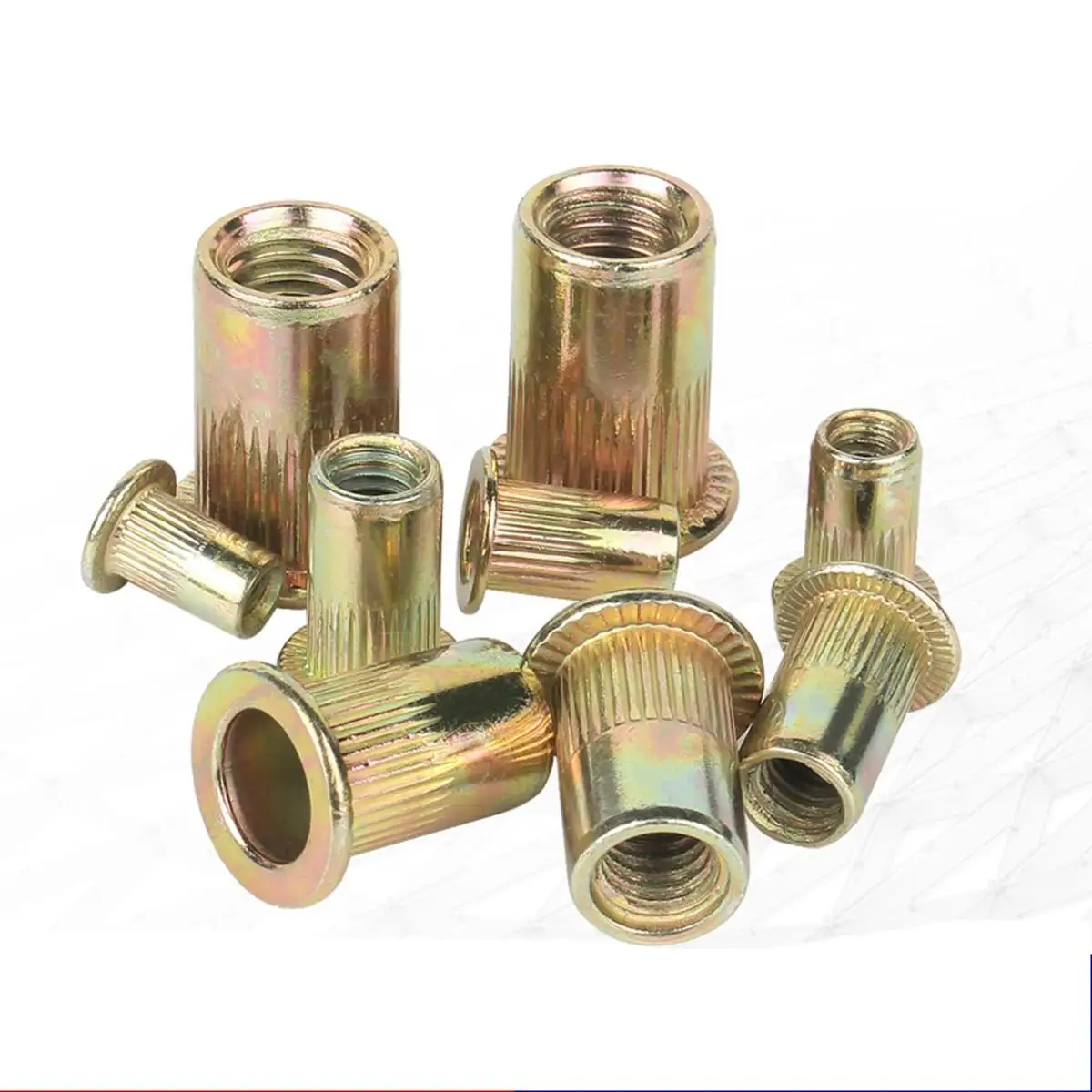 Carbon Steel Flat Head M3 M4 M5 M6 M8 M10 M12 Blind Insert Rivet Nut Rivnut Nutsert
Carbon Steel Flat Head M3 M4 M5 M6 M8 M10 M12 Blind Insert Rivet Nut Rivnut Nutsert