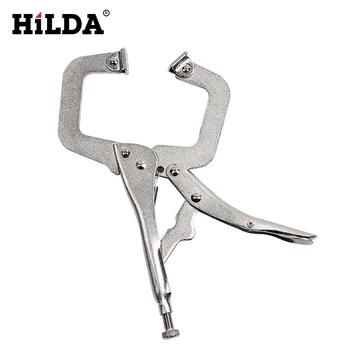 HILDA Inches Alloy Steel C Clamp Vise Grip Locking Welding Quick Pliers Multi Pincers Tongs Forceps Wood Tenon Fixed Clam 6/9/11
HILDA Inches Alloy Steel C Clamp Vise Grip Locking Welding Quick Pliers Multi Pincers Tongs Forceps Wood Tenon Fixed Clam 6/9/11