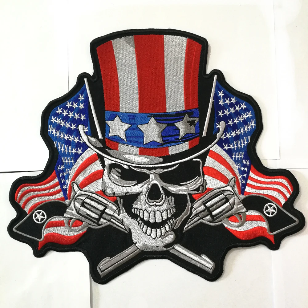 Motorcycles Biker ride fast USA double Guns Patches Badges for Clothing Jacket Vest Biker Sticker Skull Harley Patch labels
Motorcycles Biker ride fast USA double Guns Patches Badges for Clothing Jacket Vest Biker Sticker Skull Harley Patch labels
