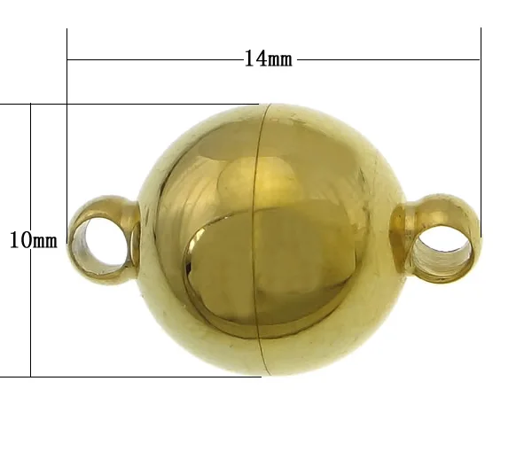 Stainless Steel Magnetic Clasp, Drum, gold color plated, single-strand, 14x10mm, Hole:Approx 1.2mm, 50PCs/Lot, Sold By Lot
Stainless Steel Magnetic Clasp, Drum, gold color plated, single-strand, 14x10mm, Hole:Approx 1.2mm, 50PCs/Lot, Sold By Lot