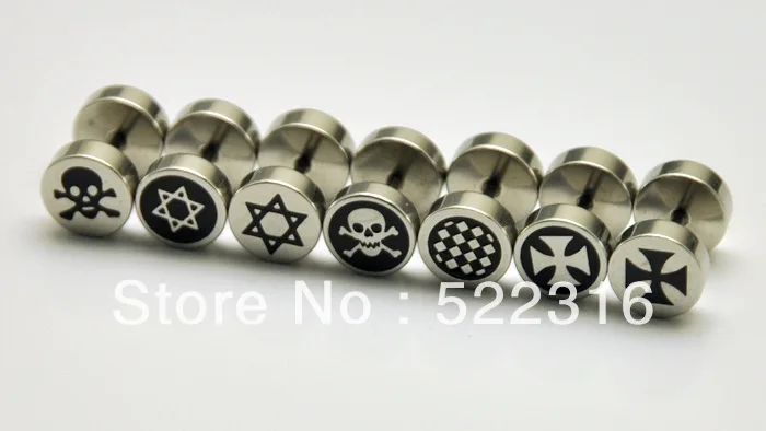 free shipping stainless steel mix 24 different styles logo picture fake ear plug body jewelry piercings fake earring cheaters
free shipping stainless steel mix 24 different styles logo picture fake ear plug body jewelry piercings fake earring cheaters