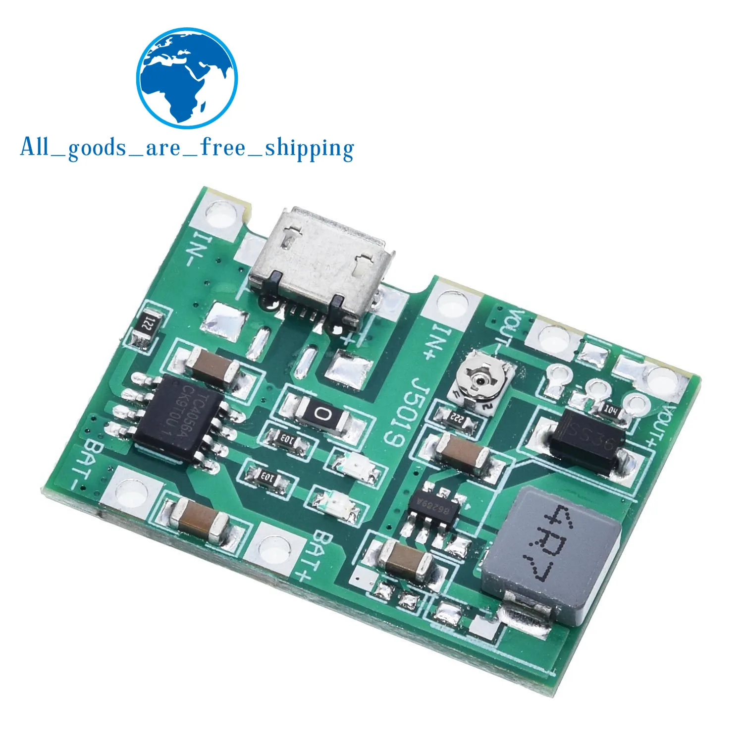TZT NEW Lithium Li-ion 18650 3.7V 4.2V Battery Charger Board DC-DC Step Up Boost Module TP4056 DIY Kit Parts
TZT NEW Lithium Li-ion 18650 3.7V 4.2V Battery Charger Board DC-DC Step Up Boost Module TP4056 DIY Kit Parts