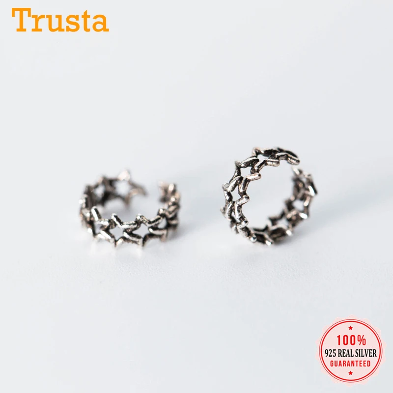 Trusta 100% 925 Sterling Silver Hollow Star Ear Cuff Clip on Earrings For Women Girl Without Piercing Earings Jewelry DS739
Trusta 100% 925 Sterling Silver Hollow Star Ear Cuff Clip on Earrings For Women Girl Without Piercing Earings Jewelry DS739