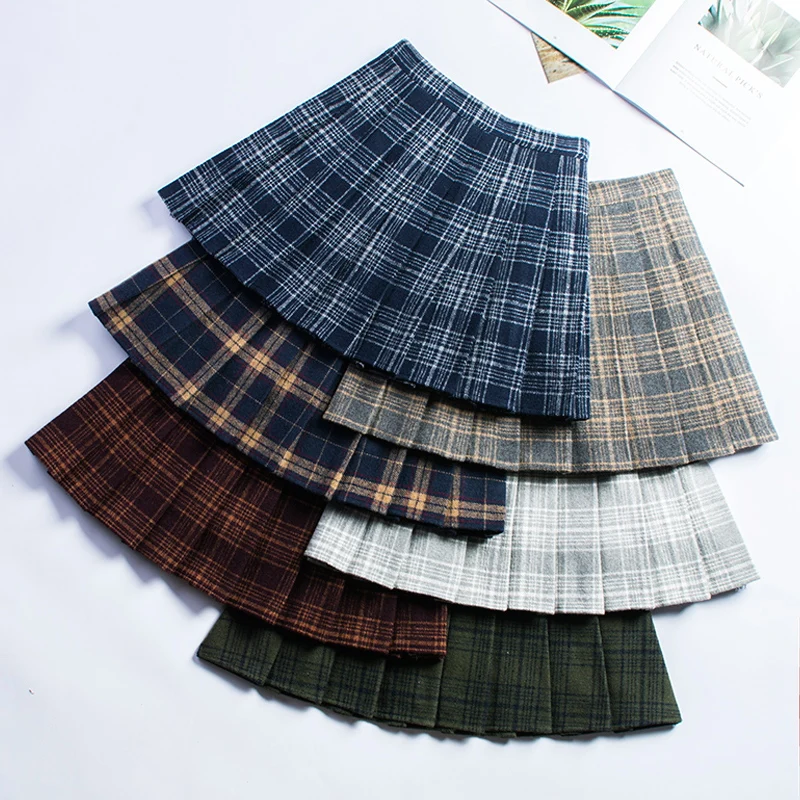 Sanishroly Spring Women Woolen Skirts High Waist Plaid Skirt Japanese Student A-Line Pleated Skirt Mini Saia Plus Size 3XL SE418
Sanishroly Spring Women Woolen Skirts High Waist Plaid Skirt Japanese Student A-Line Pleated Skirt Mini Saia Plus Size 3XL SE418